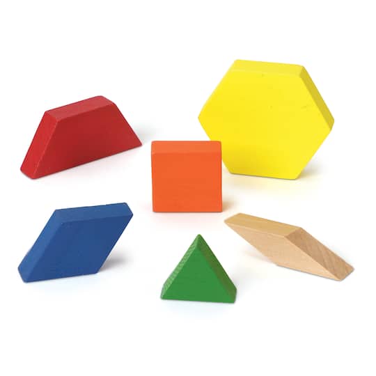 Learning Resources 1cm Wooden Pattern Blocks, 250ct.